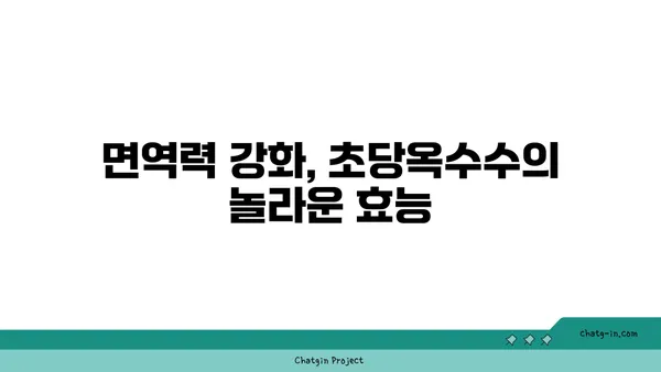 초당옥수수| 만성 질환 퇴치의 숨겨진 힘 | 건강, 항산화, 혈당 조절, 면역력 강화