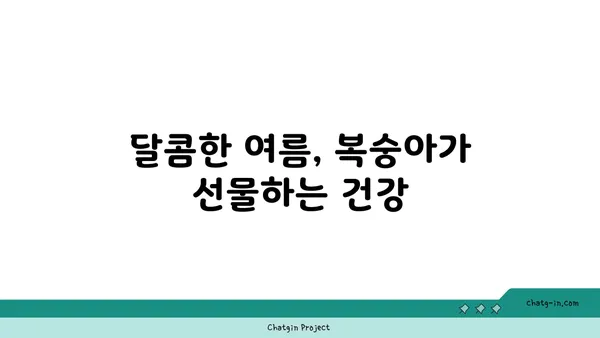 복숭아의 놀라운 영양 효과| 여름철 건강 지키는 비밀 | 복숭아 효능, 여름철 과일, 건강 식단