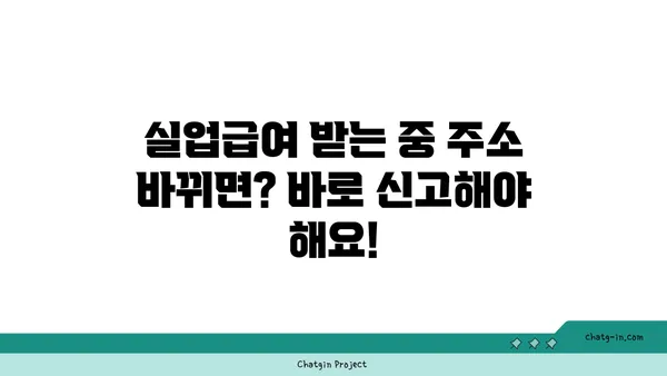 실업급여 수령 중 주소 또는 연락처 변경 시 알아야 할 모든 것 | 변경 방법, 필요 서류, 주의 사항