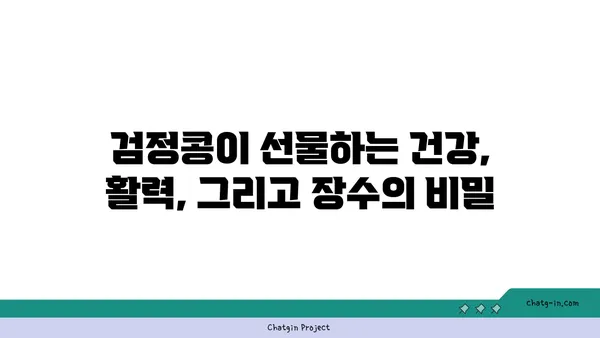 검정콩| 과학이 입증한 완전식품, 활력과 수명 연장의 비밀 | 건강, 영양, 장수, 항산화, 콩 효능