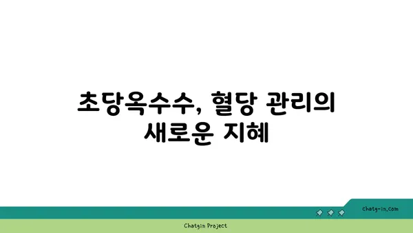 초당옥수수| 만성 질환 퇴치의 숨겨진 힘 | 건강, 항산화, 혈당 조절, 면역력 강화