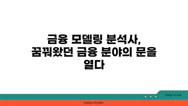 금융 모델링 분석사 인증| 금융 모델링 및 예측 숙련도를 인정받는 길 | 전문성, 자격증, 취업