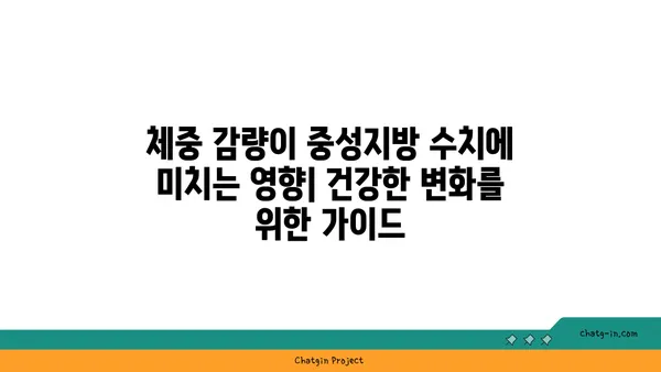 체중 감량이 중성지방 수치에 미치는 영향| 건강한 변화를 위한 가이드 | 체중 감량, 중성지방, 건강 관리, 팁