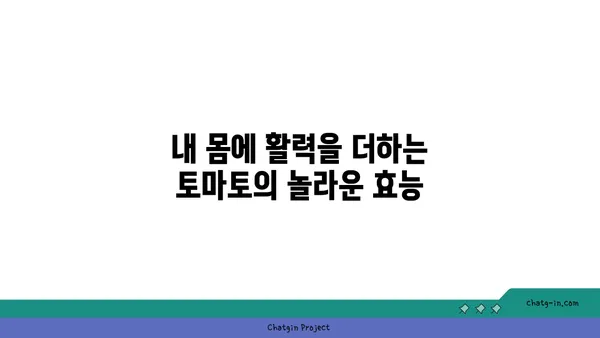 토마토의 놀라운 효능| 건강과 즐거움을 위한 7가지 이유 | 토마토, 건강, 섭취, 효능, 레시피, 팁