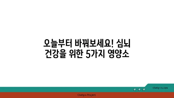 심뇌 건강 지키는 5가지 필수 영양소 가득한 음식 | 건강 레시피, 뇌 기능 개선, 심혈관 건강