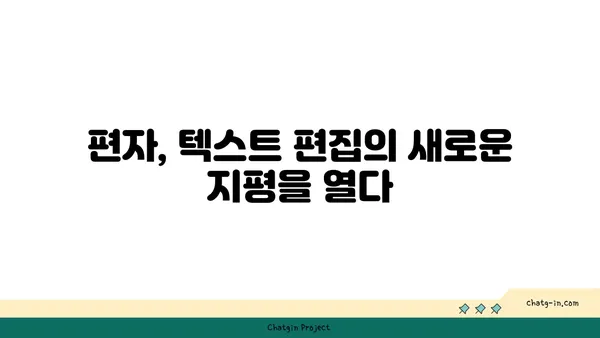 편자, 어떻게 활용해야 할까요? | 편자 사용법, 편자 활용 가이드, 편집 도구