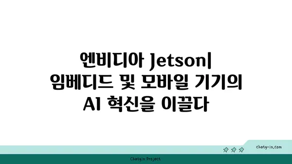 엔비디아 Jetson| 임베디드 및 모바일 기기의 AI 혁신을 이끌다 | AI 플랫폼, 딥러닝, 로봇, 자율주행