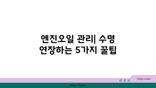 엔진오일 점검, 전문가 수준으로 마스터하기| 5가지 고급 기술 | 엔진오일, 점검, 관리, 자동차 정비, DIY