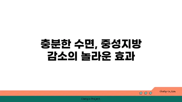 숙면, 중성지방 감소의 비밀| 잠과 건강의 놀라운 연결 | 수면, 건강, 중성지방, 건강 관리, 팁