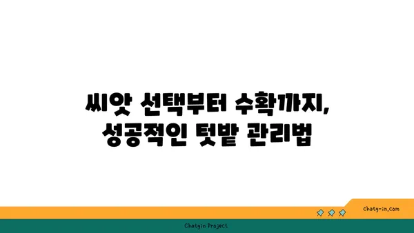 밑씨 뿌리기부터 수확까지| 성공적인 텃밭 가꾸기 | 텃밭, 밑씨, 씨앗, 재배, 농사, 채소, 과일, 정원