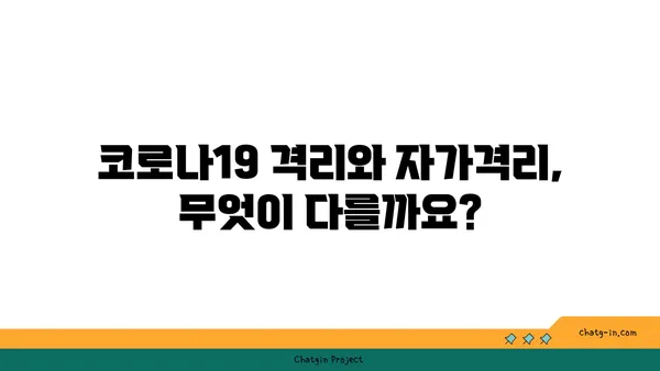 코로나19 격리 vs 자가격리| 헷갈리는 차이점 완벽 정리 | 코로나19, 격리, 자가격리, 방역, 사회적 거리두기