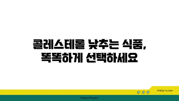 콜레스테롤 낮추는 3가지 효과적인 방법 | 건강 식단, 운동, 생활 습관 개선