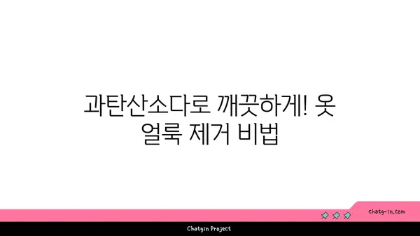 과탄산소다의 놀라운 힘! 얼룩 제거, 이젠 걱정 끝 | 세탁, 청소, 꿀팁, 효과적인 활용법