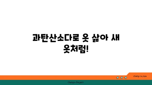 과탄산소다| 세탁실의 친환경적 선택 | 천연 세제, 옷 삶기, 얼룩 제거, 세탁 팁