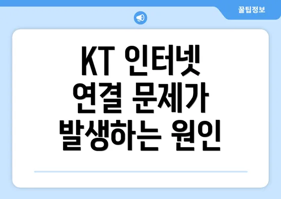 KT 인터넷 연결 문제가 발생하는 원인