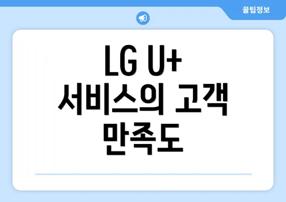 LG U+ 서비스의 고객 만족도