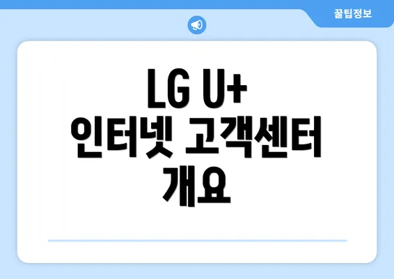 LG U+ 인터넷 고객센터 개요