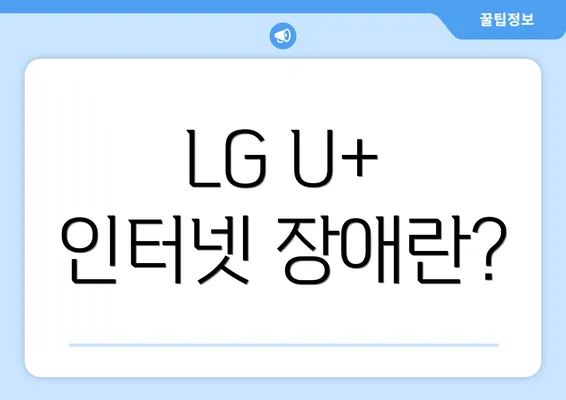 LG U+ 인터넷 장애란?