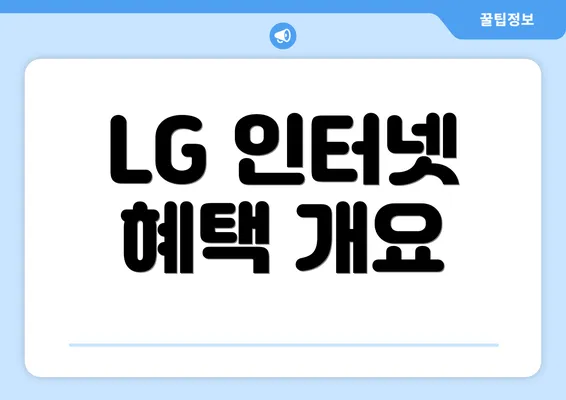 LG 인터넷 혜택 개요