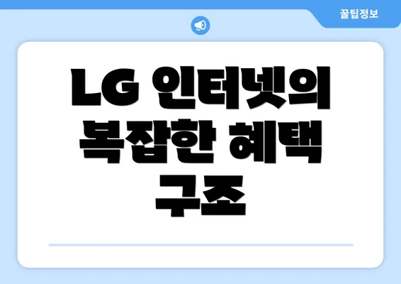 LG 인터넷의 복잡한 혜택 구조