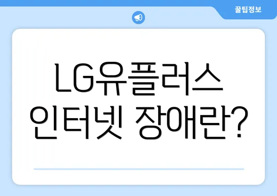 LG유플러스 인터넷 장애란?