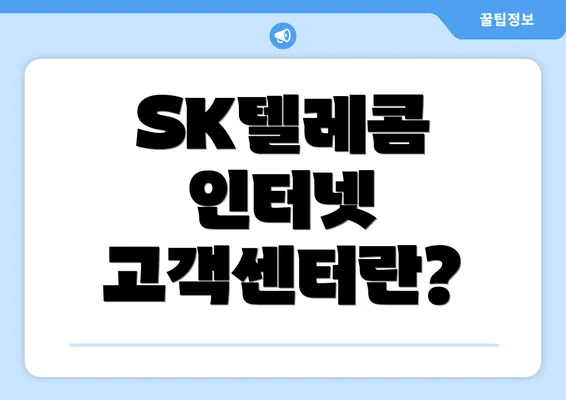 SK텔레콤 인터넷 고객센터란?