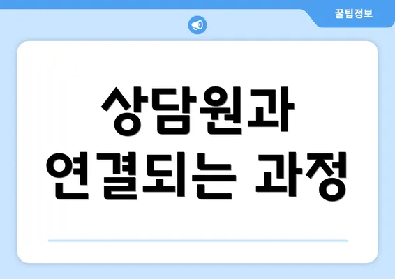 상담원과 연결되는 과정