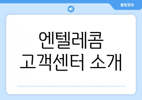 엔텔레콤 고객센터 소개