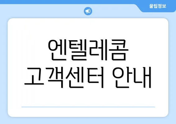 엔텔레콤 고객센터 안내