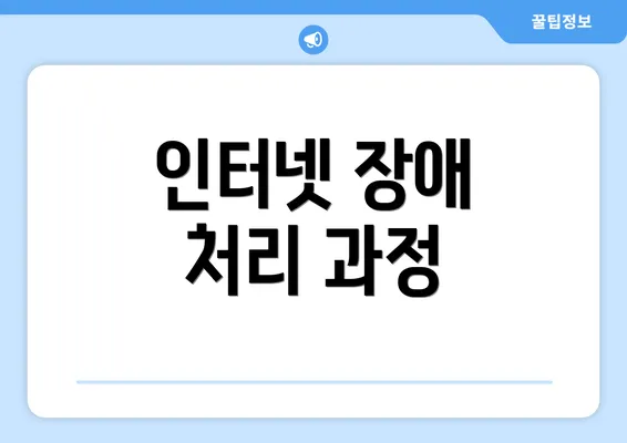 인터넷 장애 처리 과정