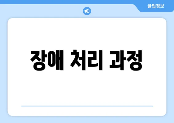 장애 처리 과정