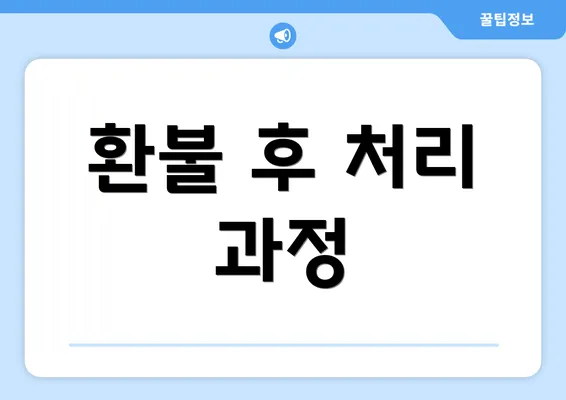 환불 후 처리 과정