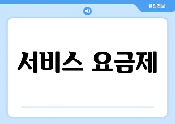 서비스 요금제