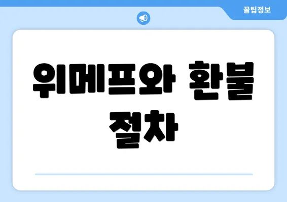 위메프와 환불 절차