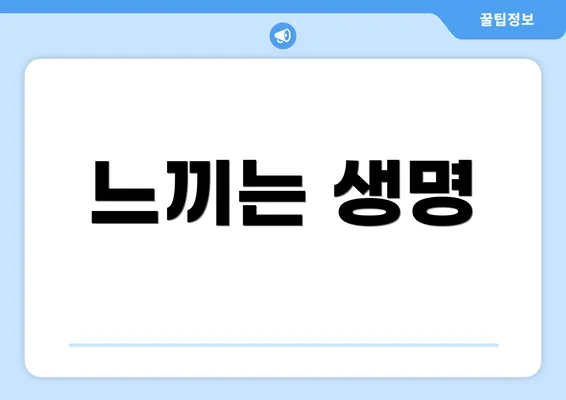 느끼는 생명
