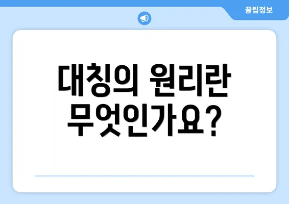 대칭의 원리란 무엇인가요?