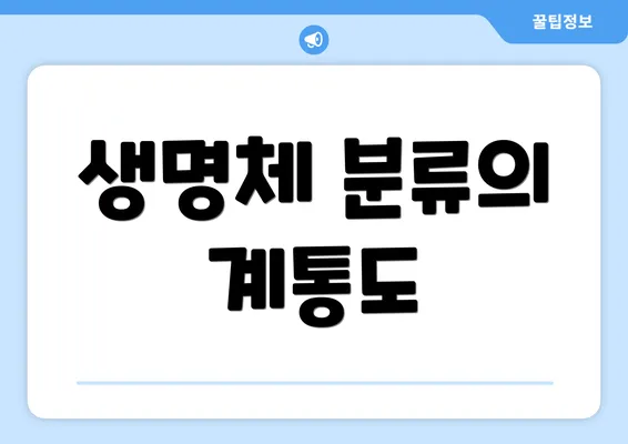 생명체 분류의 계통도