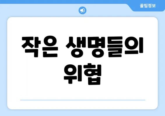 작은 생명들의 위협