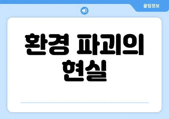 환경 파괴의 현실