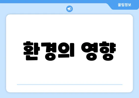 환경의 영향