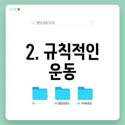 2. 규칙적인 운동
