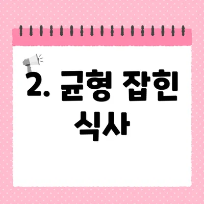 2. 균형 잡힌 식사