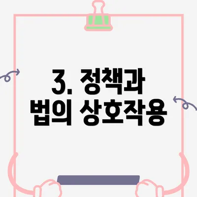 3. 정책과 법의 상호작용