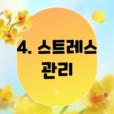 4. 스트레스 관리