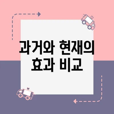 과거와 현재의 효과 비교