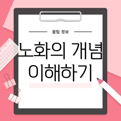 노화의 개념 이해하기