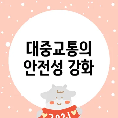 대중교통의 안전성 강화