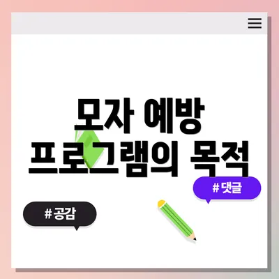 모자 예방 프로그램의 목적