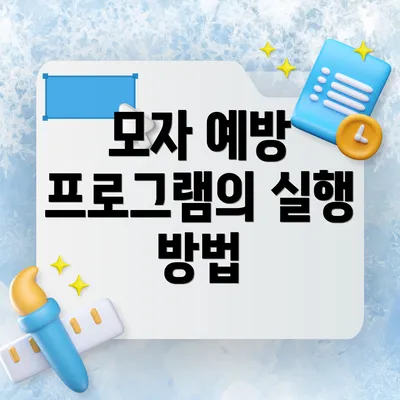 모자 예방 프로그램의 실행 방법