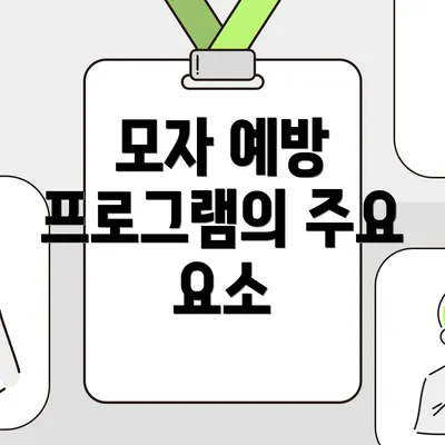 모자 예방 프로그램의 주요 요소